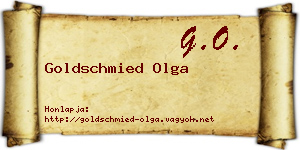Goldschmied Olga névjegykártya